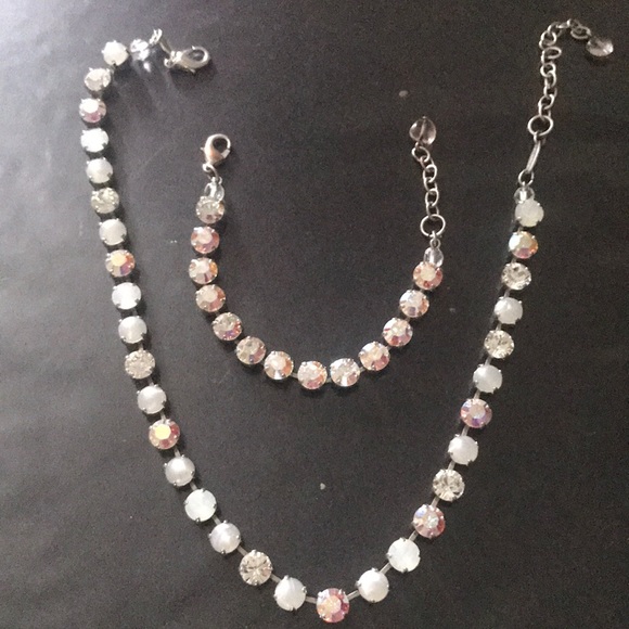 Sabika White Crystal Classic Necklace/Bracelet - Picture 1 of 3
